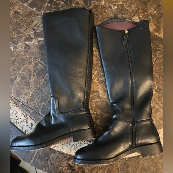 Franco Sarto Marsala Knee High Riiding Boot Black 7 NEW - Picture 3 of 6